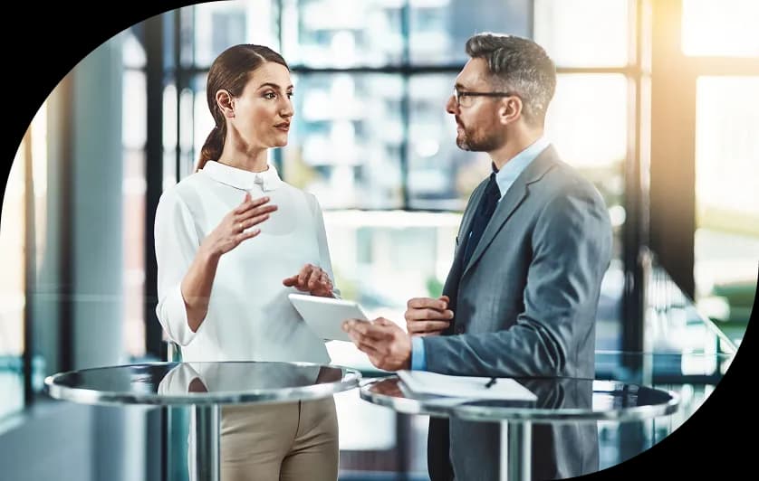 The ProspectVine team collaborating on a campaign
