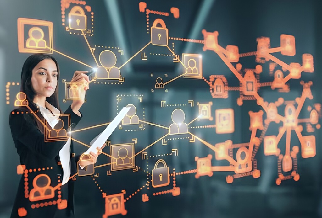 Professional mapping stakeholder connections illustrating B2B organizational influence mapping across decision-making networks